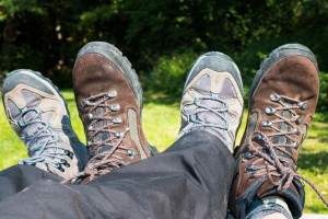 Two pairs of walking boots